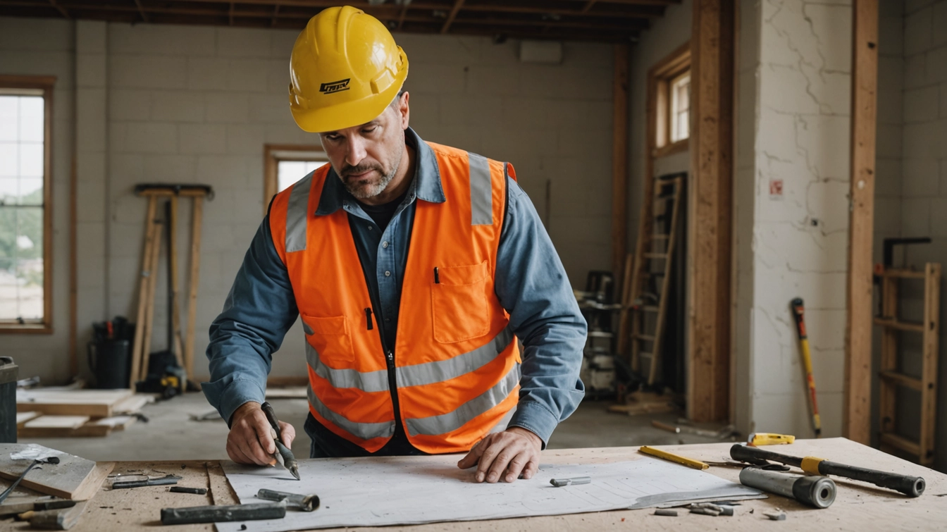 Commercial contractor on job site in Allentown, PA